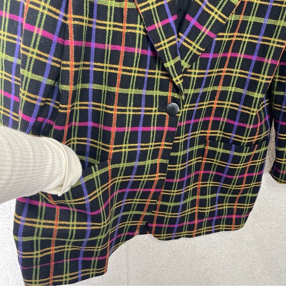 Vintage The Limited Wool Blend Blazer Women L Jacket Groovy 80s 90s USA Made - Picture 4 of 16